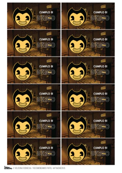 Kit imprimible Bendy - Tres Cerditos Kits Imprimibles