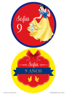 Kit imprimible Blancanieves - comprar online