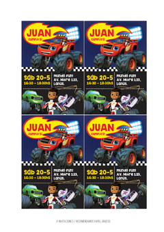 Kit imprimible Blaze and the Monster Machine - comprar online