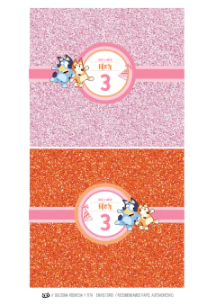 Kit imprimible Bluey nena en rosa en internet