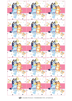 Kit imprimible Bluey nena en rosa en internet