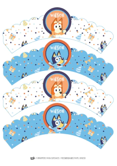 Kit imprimible Bluey varón en celeste - tienda online