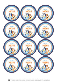 Kit imprimible Bluey varón en celeste