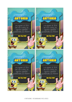 KIT IMPRIMIBLE BOB ESPONJA - buy online