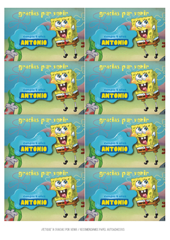 KIT IMPRIMIBLE BOB ESPONJA