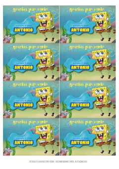 KIT IMPRIMIBLE BOB ESPONJA