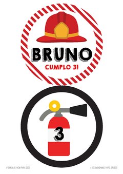 Imagen de KIT IMPRIMIBLE BOMBERO