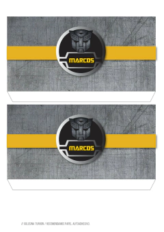 Kit imprimible Bumblebee Transformers - Tres Cerditos Kits Imprimibles