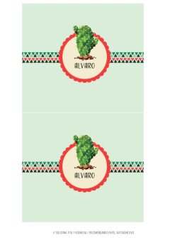 Kit imprimible Cactus para nene - comprar online