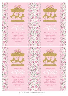 KIT IMPRIMIBLE CARROUSEL SHABBY - comprar online