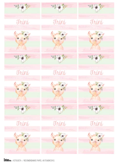 Kit imprimible cerdita romántica - comprar online