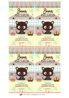 Kit imprimible Chococat Kitty | PDF editable - Tres Cerditos Kits Imprimibles