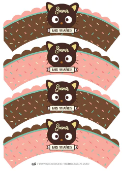 Imagen de Kit imprimible Chococat Kitty | PDF editable
