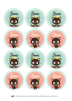 Kit imprimible Chococat Kitty | PDF editable - Tres Cerditos Kits Imprimibles