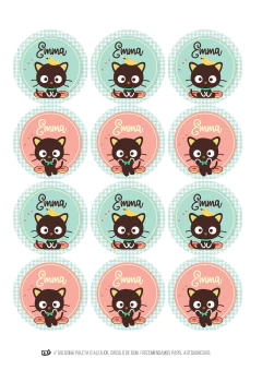 Kit imprimible Chococat Kitty | PDF editable - Tres Cerditos Kits Imprimibles