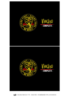 Kit imprimible Cobra Kai - tienda online