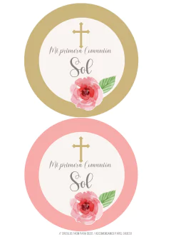 KIT IMPRIMIBLE Comunión floral - tienda online