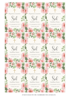 Imagen de KIT IMPRIMIBLE Comunión floral
