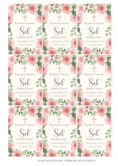 Imagen de KIT IMPRIMIBLE Comunión floral