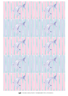 Kit imprimible Delfines Mar | PDF editable - Tres Cerditos Kits Imprimibles