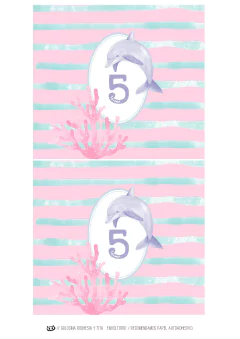 Kit imprimible Delfines Mar | PDF editable - tienda online