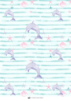Imagen de Kit imprimible Delfines Mar | PDF editable