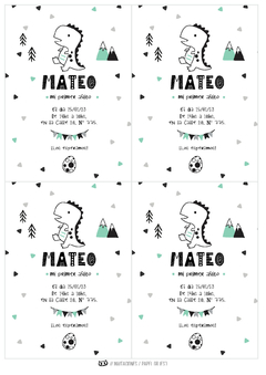 KIT IMPRIMIBLE Dinosaurio Nórdico - tienda online