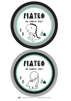 Imagen de KIT IMPRIMIBLE Dinosaurio Nórdico