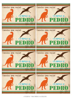 KIT IMPRIMIBLE DINOSAURIOS VINTAGE - tienda online