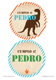 Imagen de KIT IMPRIMIBLE DINOSAURIOS VINTAGE