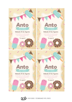 Kit imprimible Donas y Helados - Tres Cerditos Kits Imprimibles