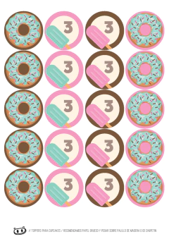 Imagen de Kit imprimible Donas y Helados