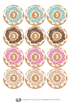 Kit imprimible Donas y Helados - tienda online