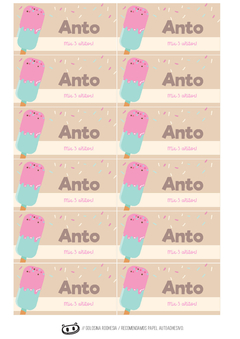 Kit imprimible Donas y Helados