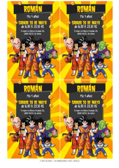 Kit imprimible Dragon Ball - buy online