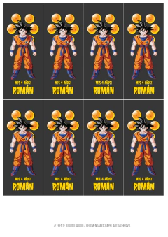 Kit imprimible Dragon Ball on internet