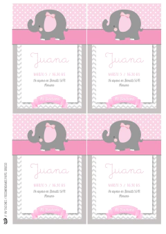 Kit imprimible elefantita - comprar online