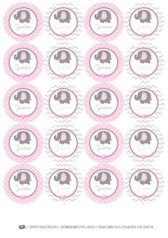 Kit imprimible elefantita - Tres Cerditos Kits Imprimibles