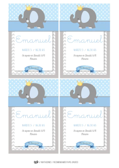 Kit imprimible elefantito - comprar online