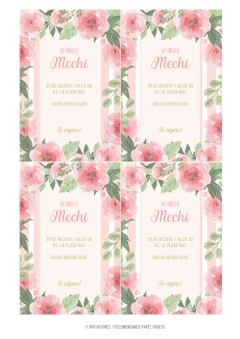 Kit imprimible flores romántico - Tres Cerditos Kits Imprimibles