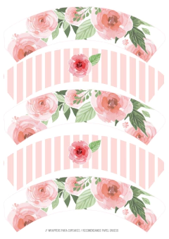 Kit imprimible flores romántico - tienda online