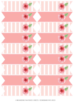 Kit imprimible flores romántico