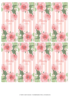 Kit imprimible flores romántico - comprar online