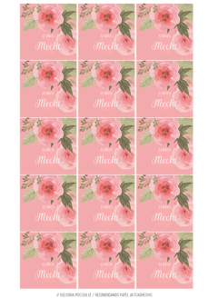 Kit imprimible flores romántico en internet