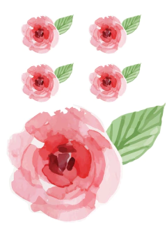 Kit imprimible flores romántico