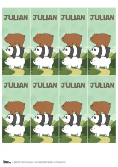 Imagen de KIT IMPRIMIBLE OSOS ESCANDALOSOS
