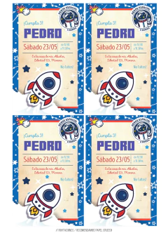 Kit imprimible Astronautas Espacio Planetas - Tres Cerditos Kits Imprimibles