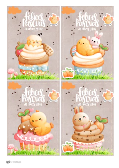 KIT IMPRIMIBLE PASCUAS III - Tres Cerditos Kits Imprimibles