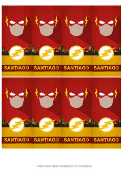 Imagem do Kit imprimible Flash superheroe