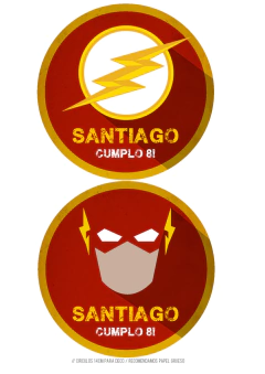 Imagem do Kit imprimible Flash superheroe